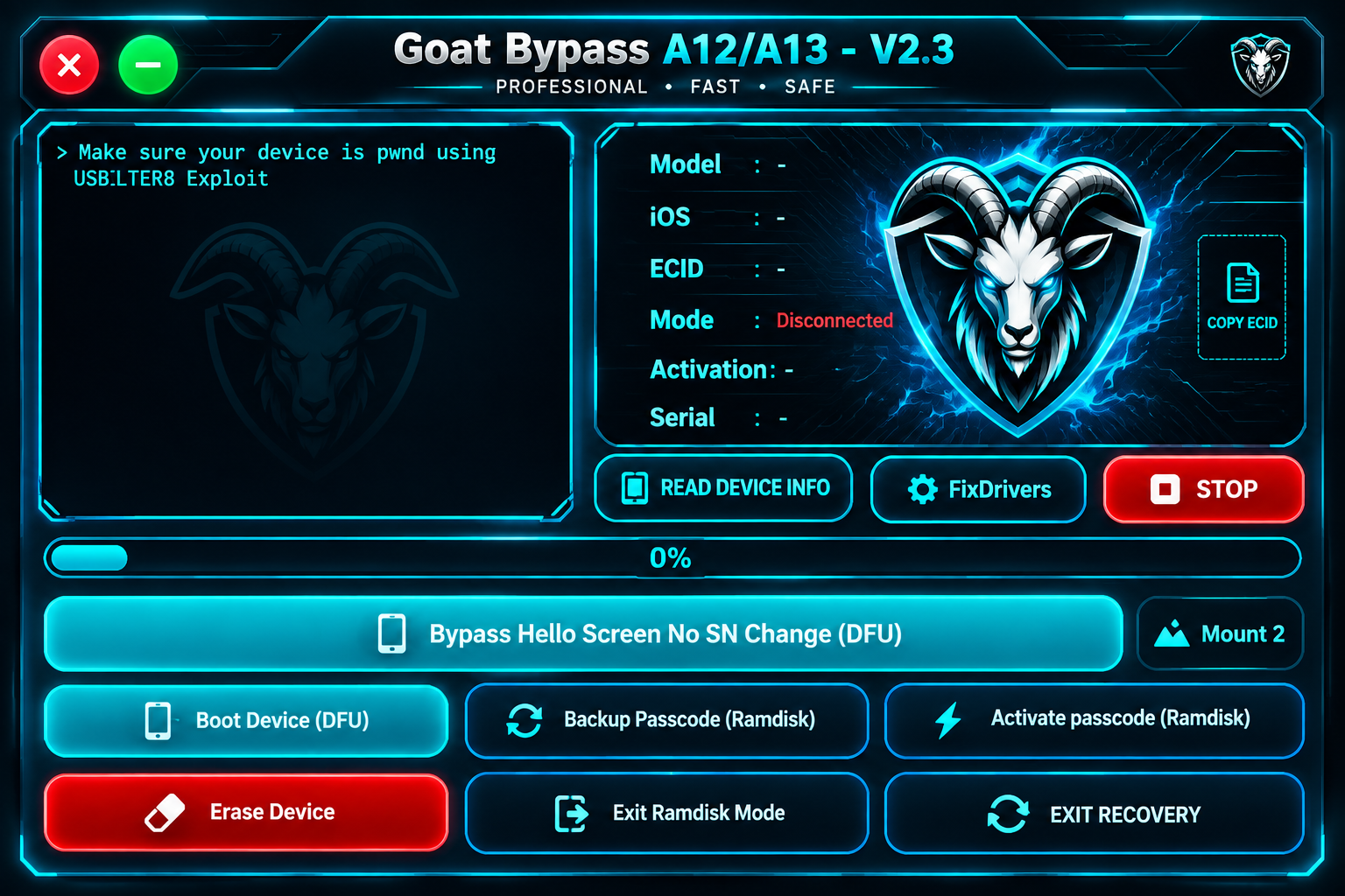 Goat - 6S-X Bypass Without Sim ( Without Jealbreak )