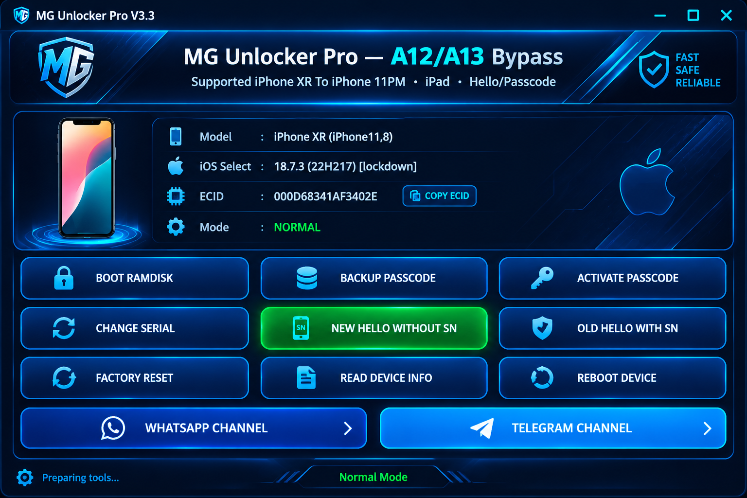MG Bypass - A12-A13 Hello Bypass XR TO 11Pm [ Supported ]