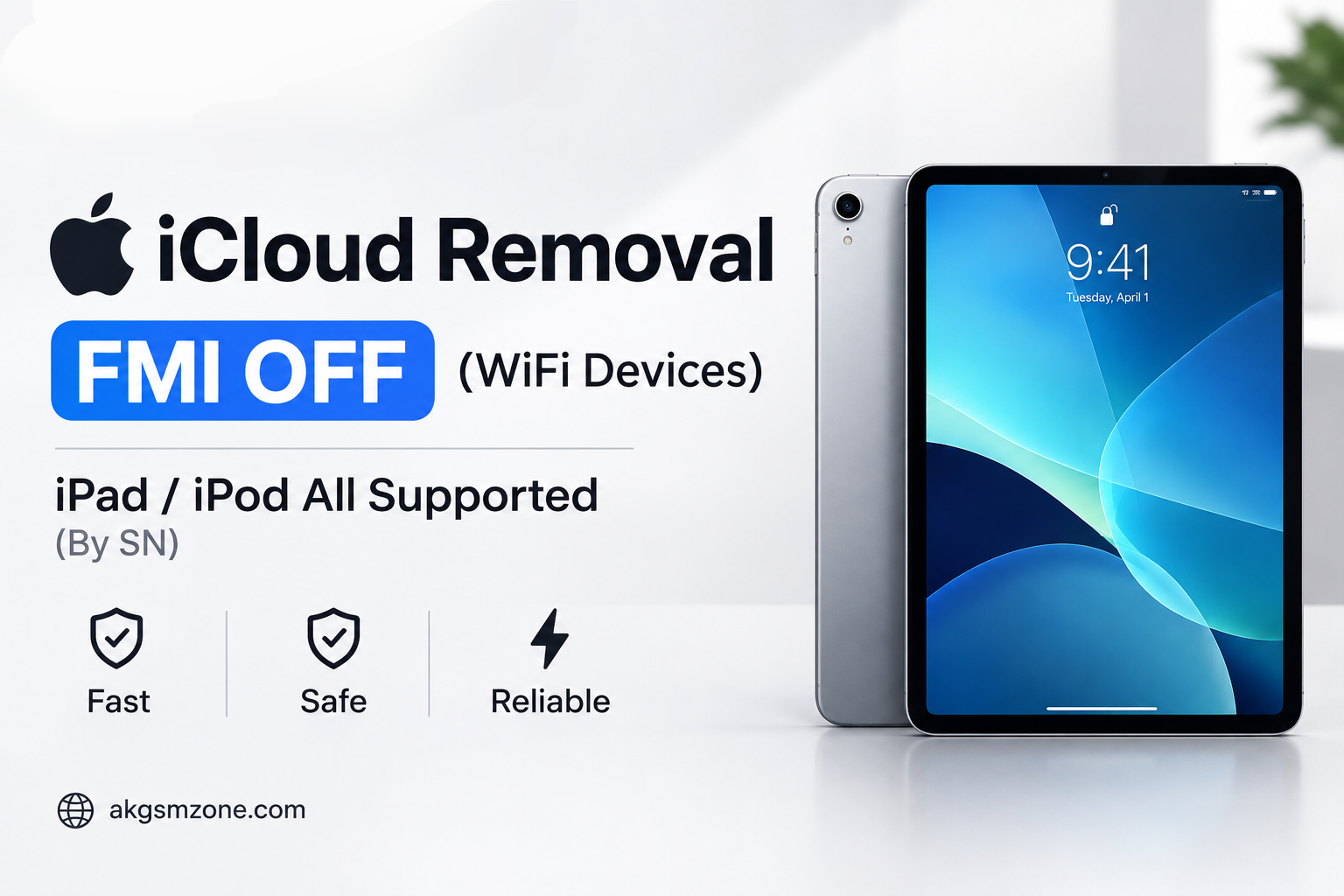 iCloud Removal FMI OFF (WIFI Devices) - iPad / iPod All Supported / (By SN)