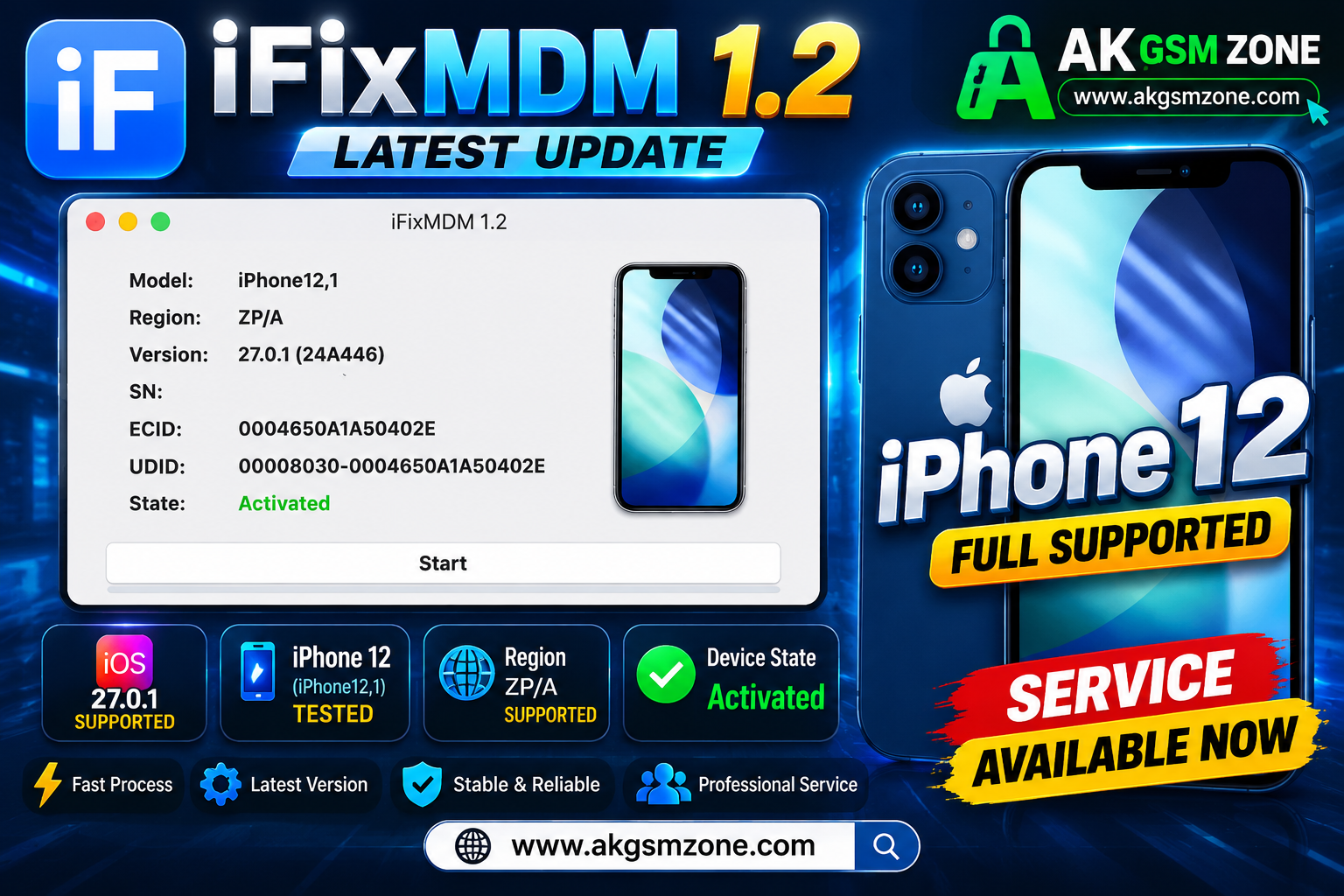 iFix MDM Bypass (All iPhone & iPad Models) Supports All Versions up to iOS 27.xx